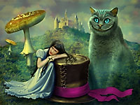 Алиса и Чеширский кот(фотоарт)